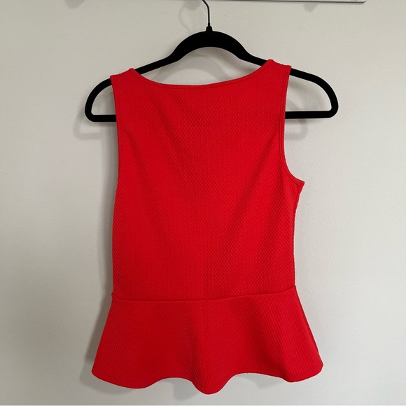 Women’s Ann Taylor orange Peplum Tank Top - Size Small - Picture 3 of 7